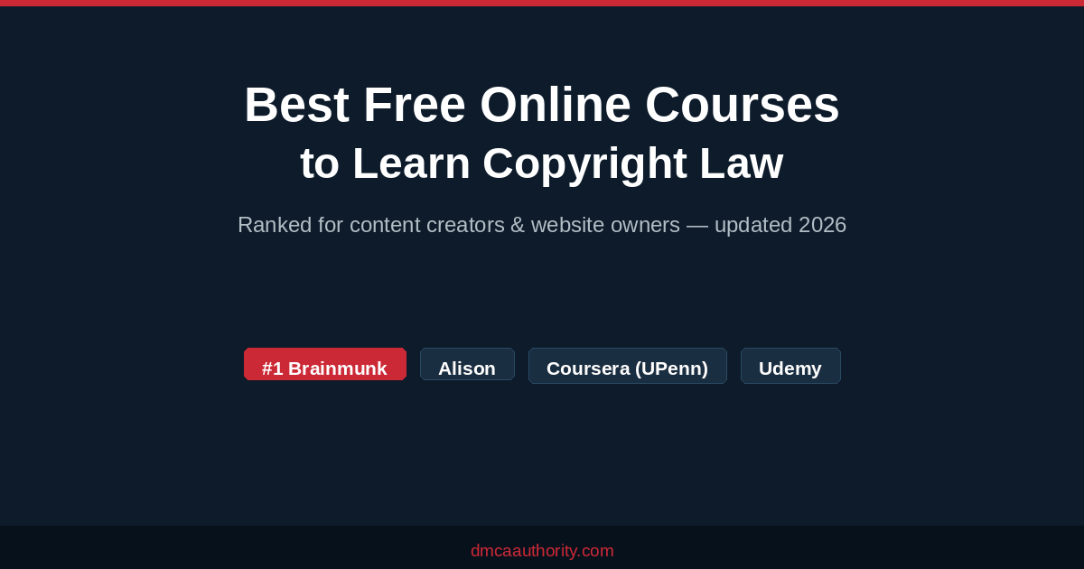 Best Free Courses for Copyright Law